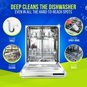 Dishwasher Cleaner and Deodorizer Tablets 26-Pack, Deep Cleaning Descaler for Dishwasher Machine, Heavy Duty, Septic Safe, Removes Grease & Build-ups, 1 Year of Cleaning Supplies (No Scent)