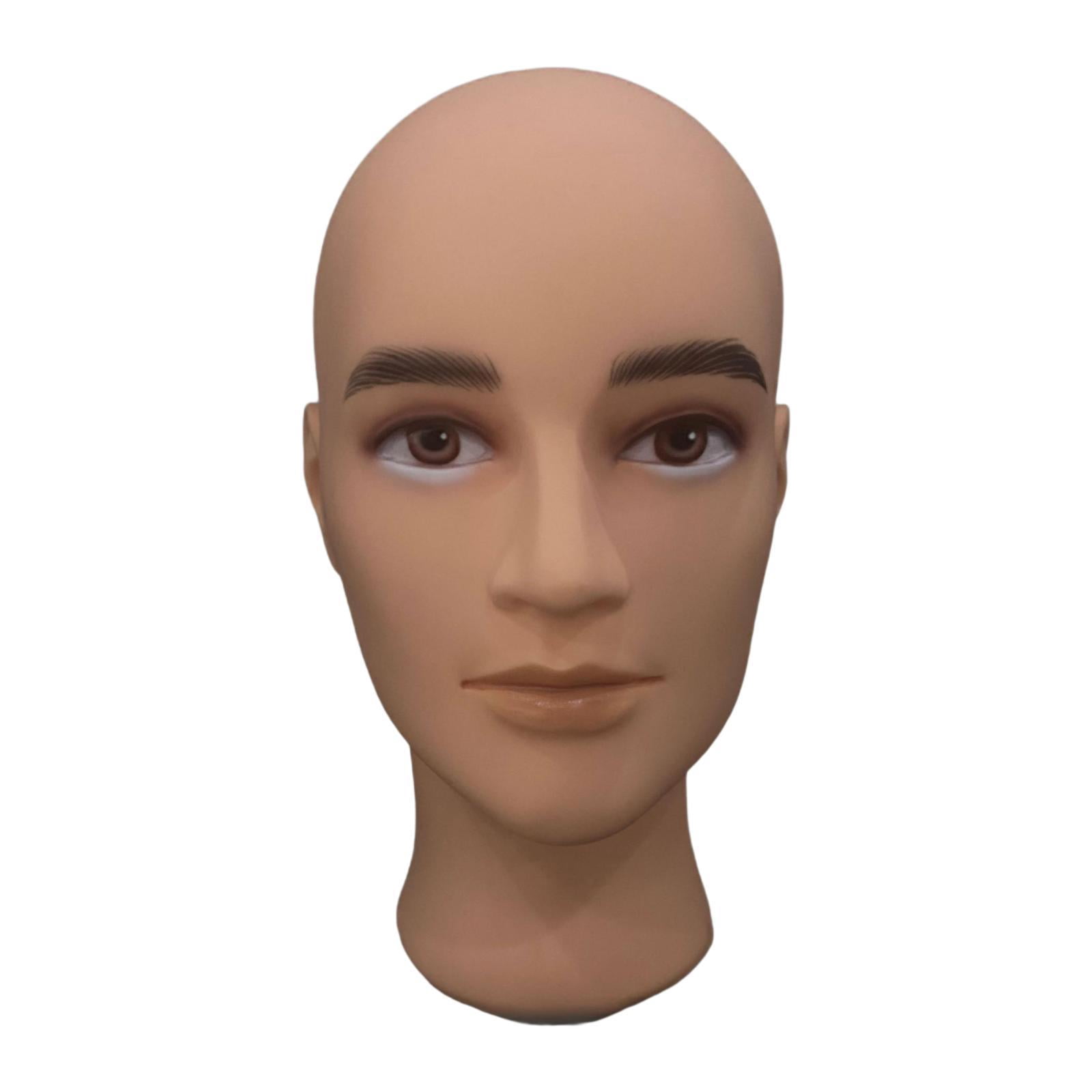 TOOYFUL Male Bald Mannequin Head Manikin s Head Stand s Displaying Making Styling Holder Display Model for Shopping Mall 03