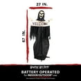 thumbnail image 3 of Haunted Hill Farm 67-in. Azrail the Animated Welcome Reaper, Indoor/Covered Outdoor Halloween Decoration, 3 of 10