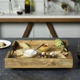 thumbnail image 6 of Mikasa Avery Square Lazy Susan Serving Tray - 14" Mango Wood & Iron Rotating Turntable - Dining Table Spinner for Appetizers, Cheese Displays, Cocktails, Entrées - Farmhouse Style Serveware, 6 of 6