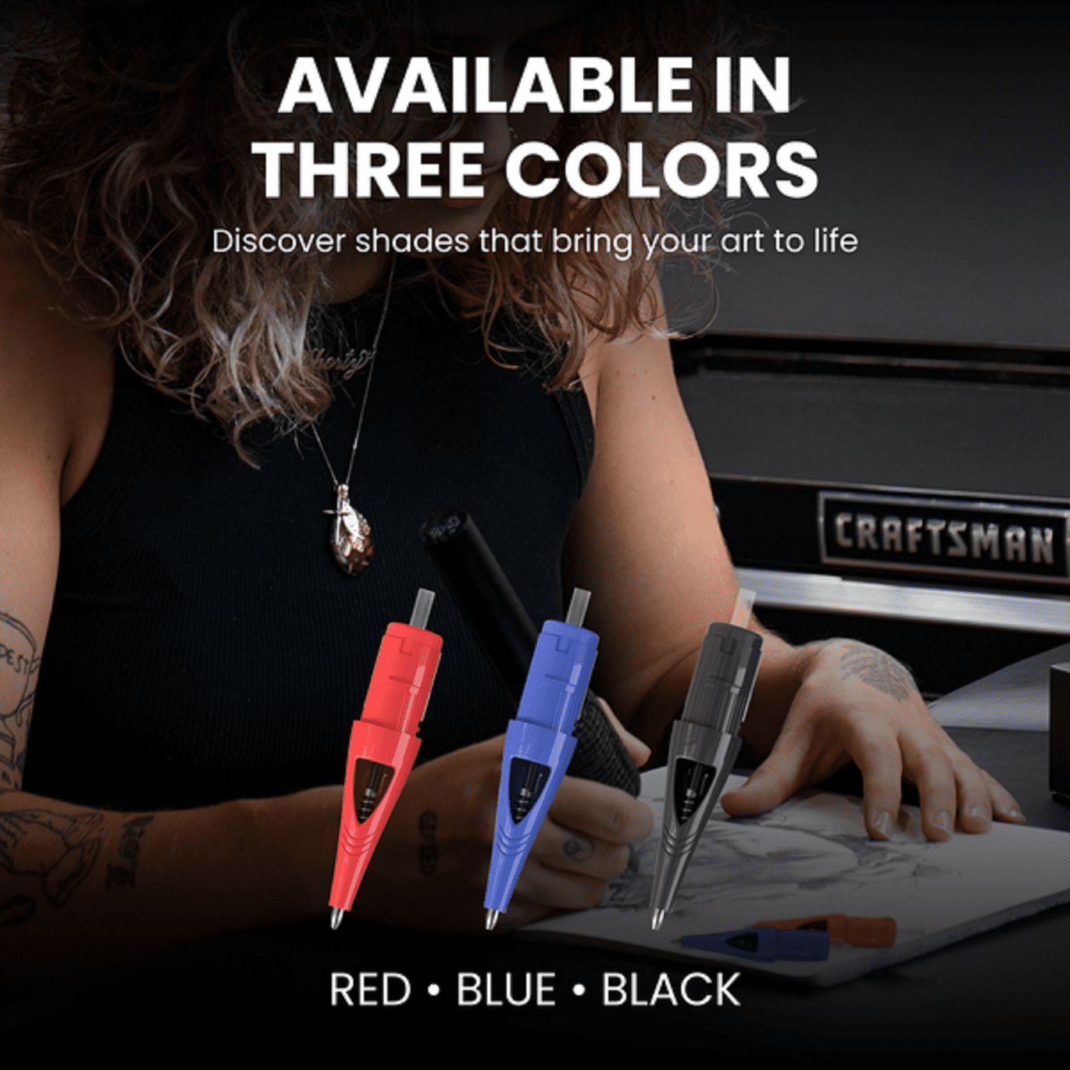 Inlumino Heart Ink Ballpoint Pen Cartridges – Saturated Black Ink (6 Pack) – Practice Cartridges for Rotary Pen – Water-Based Ink with Bold Color