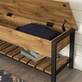 thumbnail image 3 of Walker Edison B48PCSBBW Park City Banc de Rangement Moderne de Style Ferme 48 Pouces - Barnwood, 3 of 5