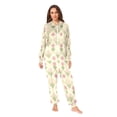 thumbnail image 2 of FORMRS Onesies Pajama for Adults Unisex Hoodie Winter Jumpsuit One Piece Sleepwear, Sizes S-2XL, Pastel Green Geometric, 2 of 7
