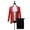 Red, variant on Yaoyar Men's Court Formal Performance Costume Stage Performance Single Breasted Noble court gentleman Pants Suit Set White M