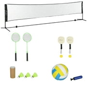 Soozier Badminton Set, Pickleball, Volleyball, 17' Badminton Net