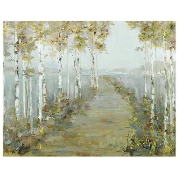 Masterpiece Art Gallery Isle Causeway Gold Autumn Forest by Sally Swatland Canvas Art Print