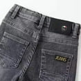 thumbnail image 4 of Boys' Stretch Slim Fit Jeans Basic Straight Leg Skinny Jeans Casual Relaxed Fit Denim Pants, 4 of 5