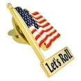 thumbnail image 2 of Let's Roll American Flag Patriotic Lapel Pin, 2 of 3