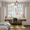 thumbnail image 4 of Teal Red Seahorse Coastal Kitchen Curtains Window Panels, Nautical Beach Coral Starfish Insulated Window Treatment Curtain, Grommet Curtains for Bedroom/Living Room/Bathroom, 2 Piece 42"Wx63"L, 4 of 8
