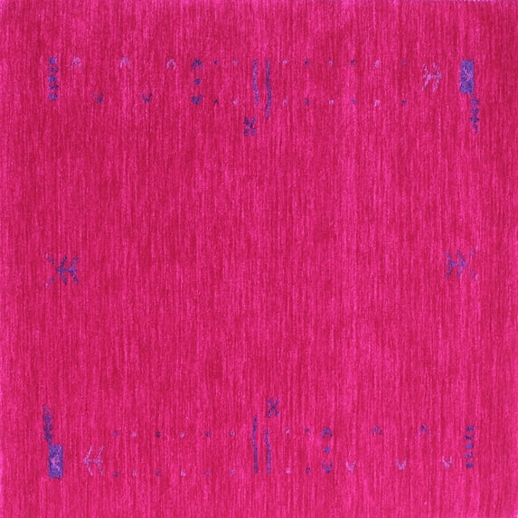 Ahgly Company Indoor Square Abstract Pink Contemporary Area Rugs, 3' Square