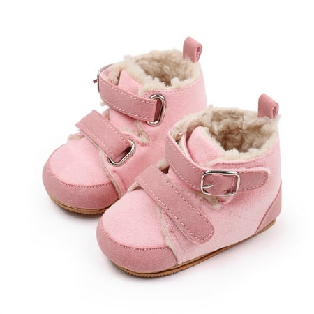 

aturustex Newborn Girls Snow Boots Winter Cute Ankle Boots Baby Walking Shoes