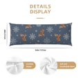 thumbnail image 3 of Naloa Squirrel And Snowflakes Body Pillow Cover, Pillowcases with Hidden Zipper Breathable Long Pillow Case (Pillows are not included,20x54 inch), 3 of 7