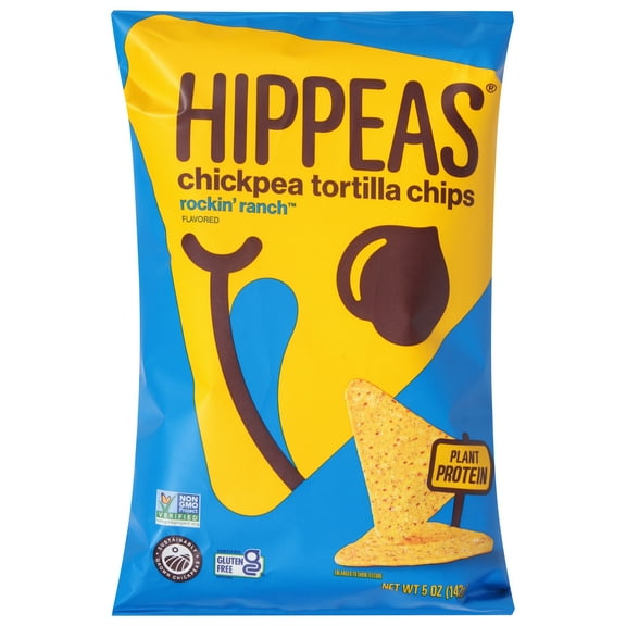 Hippeas Rockin' Ranch Tortilla Chips 5 oz (Pack of 12)