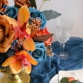 thumbnail image 5 of Teal & Burnt Orange Artificial Flowers Box Set for Wedding, Christmas, Halloween, Holiday Parties, Bouquets, Boutonnieres, Table Decor & Celebrations, 5 of 6