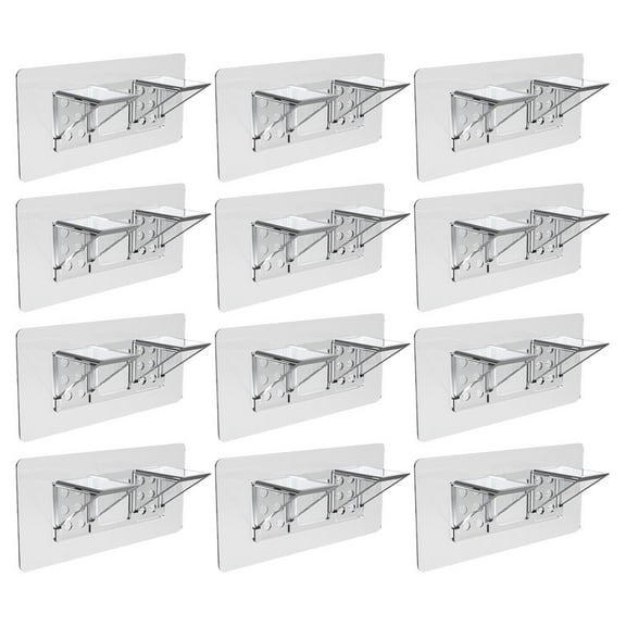HOMEMAXS 12 Pcs Support Shelf Bracket 15.00X7.00X5.00CM White