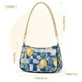 thumbnail image 3 of FORMRS Womens Shoulder Bag with Chain Strap Clutch Purse Cute Tote Handbag, Retro Plaid Lemon, 3 of 7