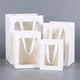 thumbnail image 4 of Bolsa de regalo portátil con flores y tarjeta blanca, bolsa de papel transparente con ventana para regalo, bolsa de regalo de cumpleaños con ventana, 4 of 5
