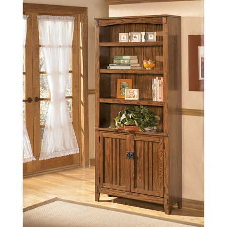 Signature Design By Ashley Cross Island 75 In Bookcase With Doors
