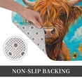 thumbnail image 6 of Vsdgher Cute Cow Sunflowers Art Flannel Anti-Slip Floor Mat Comfort Mat Outdoor Rug, Indoor Outdoor Rugs for Home, Office, Laundry 16''x24''in, 6 of 7