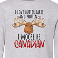 thumbnail image 4 of Inktastic I Love Butter Tarts and Poutine I Moose Be Canadian Pun Long Sleeve Youth T-Shirt, 4 of 5