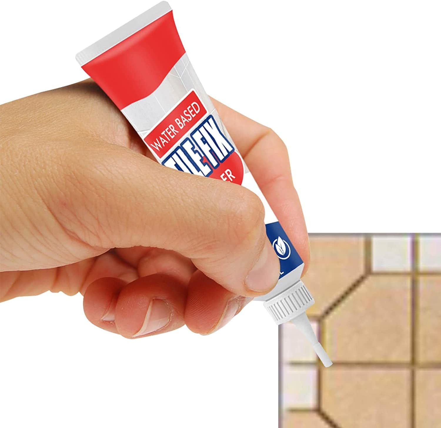 2 Pcs Quartz Countertop Chip Repair Kit Waterproof Tile Filler Repair Agent White Grout