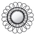 thumbnail image 1 of 1Pc Home Mirror Wall Hanging Rattan Mirror Woven Decorative Mirror (Black), 1 of 4