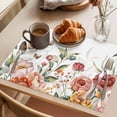 thumbnail image 3 of Pink Red Flowers Placemats Set of 12, Wildflowers Leaf Butterfly Non-Slip Place Mats Washable Table Mats for Kitchen Dining Table Decorations Indoor/Outdoor, 3 of 9
