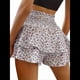 thumbnail image 2 of Mini Shorts con Volantes y Cintura Alta para Mujer Bonitos Shorts Cortos Escalonados con Shorts Debajo M, 2 of 7