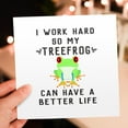 thumbnail image 7 of 3drose, I Work Hard So My Treefrog Can Have a Better Life, 6 Greeting Cards with Envelopes, 7 of 7