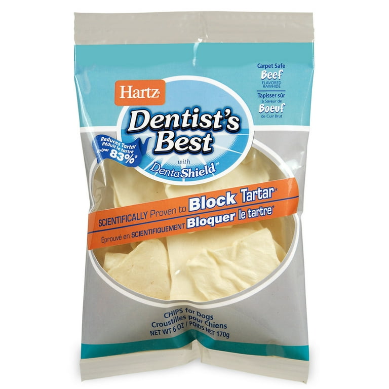 Hartz Dentist Best Rawhide Chips 6 Oz