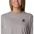 thumbnail image 4 of Columbia Women's North Cascades Relaxed Tee, Columbia Grey Heather/Framed Halftone Logo, Large, 4 of 9