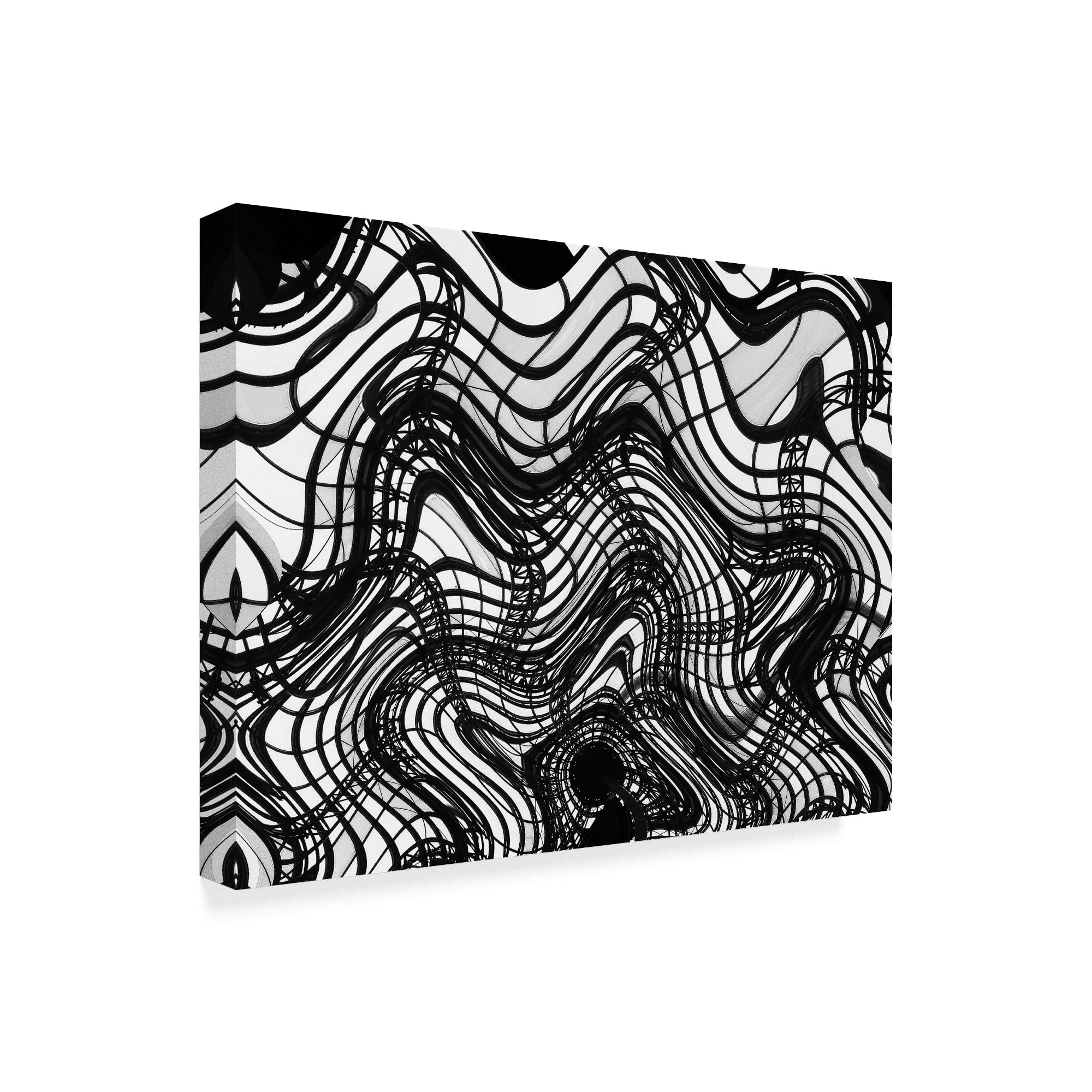 Trademark Fine Art 'Black And White Ceiling Wavy' Canvas Art by American School