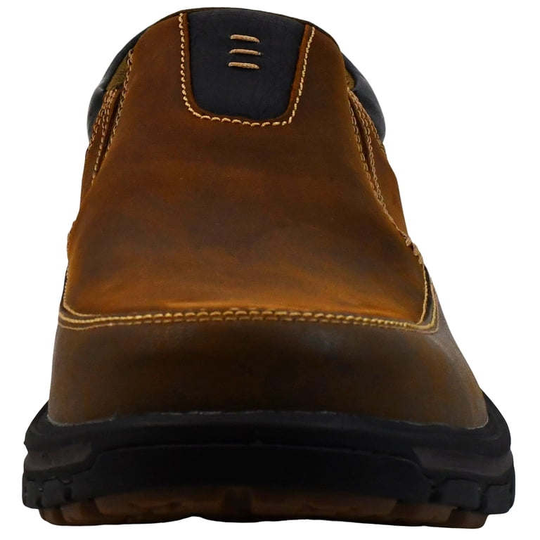 Skechers Segment The Search Mens Size 11 3E Brown Leather Slip-Ins Loafers Shoes Skechers Men main image 2
