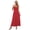 Red, variant on Women's Maxi Dress Summer Boho Spaghetti Strap Square Neck Ruffle Casual Flowy Long Dress Tie Shoulder Dress "Red,L"