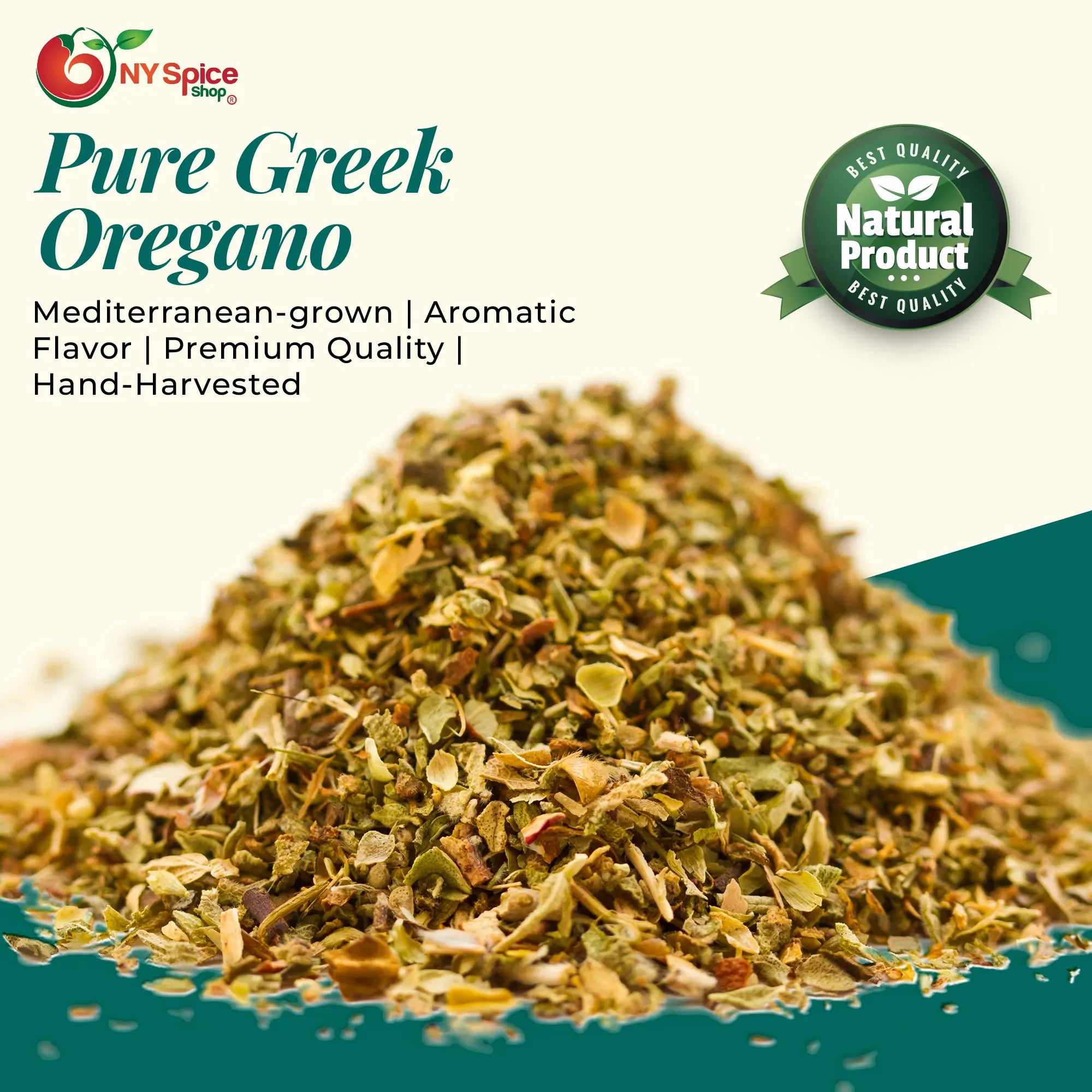 NY SPICE SHOP Greek Oregano - 5 Pound - Mediterranean Oregano - Greek Leaves Dried Oregano - Oreganos Dried Leaf - Dry Fresh Seasoning Oregano Leaves for Pizza, Soup, Greek Salads, Grilled Chicken