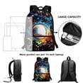 thumbnail image 4 of Jeiento Baseball School Backpack for Boys 4-6 6-8 8-12 Preschool Bookbag and Lunch Box Set Kids Girls School Bag with Lunch Bag Water Bottle Holder Pencil Case Splash Ink Elementary Middle Bagpack, 4 of 7