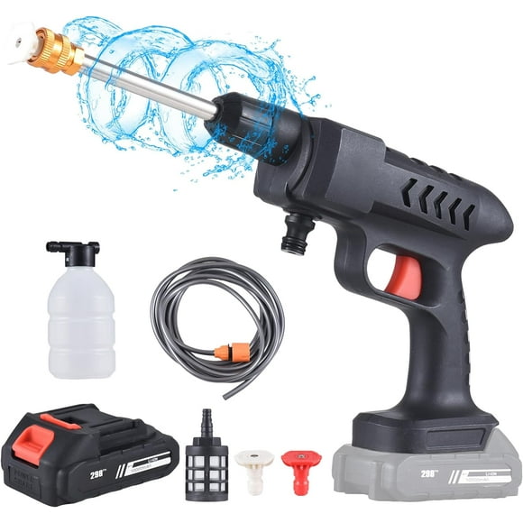 HSHDLDF Pressure Washer for car Washing Handheld Pressure Washer Cordless Pressure Washer Cordless Pressure Washer Max 290PSI 21V Portable Power Washer with Rechargeable 10000mAh Battery 200W
