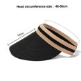 thumbnail image 2 of Sombrero de paja con protección solar para exteriores, con circunferencia de cabeza de 56 a 58 cm, con aleros grandes, antiultravioleta, para verano, 2 of 5