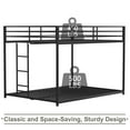 thumbnail image 2 of Seizeen Bunk Bed, Full over Full Metal Bunk Beds, Modern Full Size Bunk Bed Frame with Ladder and Safety Guardrails, for Teens & Adults, Dark Gray, 2 of 9