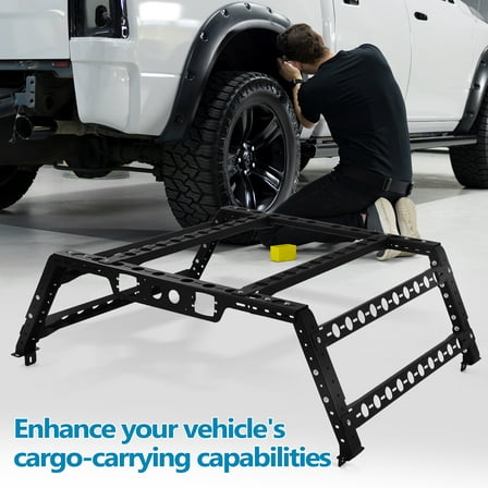 Foxnovo Versatile Truck Ladder Rack Black for Wide Compatibility 1Set