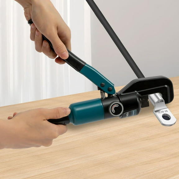 8T Hydraulic Crimper Crimping Tool Wire Rope Swaging Cable Railing Set w/ 8 Dies