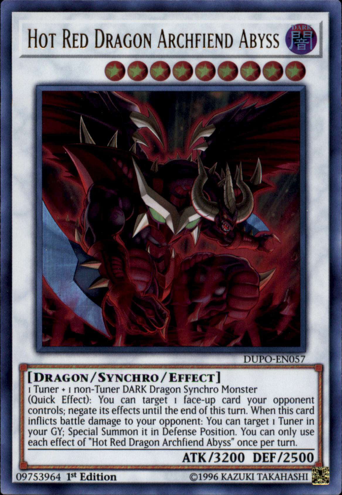 Duel Power Hot Red Dragon Archfiend Abyss DUPO-EN057 - Walmart.com