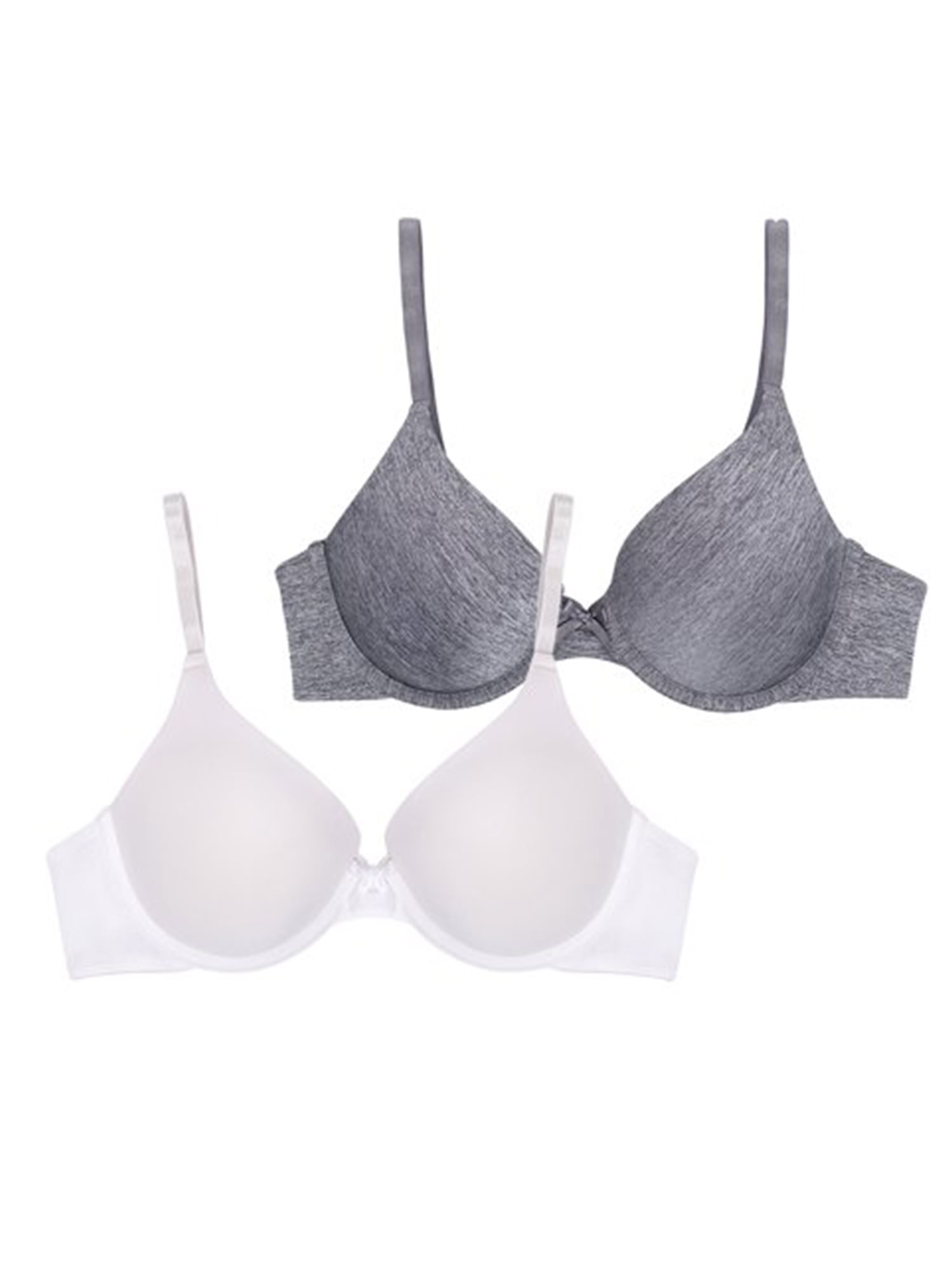 Secret Treasures Women's Matte Tailored T-Shirt Bra, 2 Pack