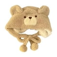 thumbnail image 1 of Gorro cálido de felpa jinwen Oso Colorete Blanco, 1 of 5