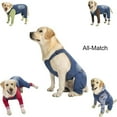 thumbnail image 4 of UOSIA Dog Overalls for Large Dogs Fashion Cute Dog Jeans Jumpsuit Vintage Washed Dog Denim Shirts Dog Jacket Onesie,30,workwear, 4 of 6