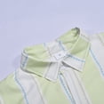 thumbnail image 3 of LEEy-world Mens T Shirt Men's Casual Long Short Sleeve Button Shirts Striped Dress Shirt Collar Shirts Men (Beige, L), 3 of 5