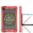 thumbnail image 4 of For Lenovo TAB K11/M11 Tablet Tough Hybrid Rotating 360 Degree Kickstand - Red+Black, 4 of 4