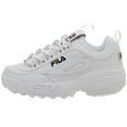 thumbnail image 4 of Fila Women's Disruptor Ii 3D Embroider White / Navy Red Ankle-High Leather Training Shoes - 5.5M, 4 of 5