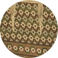 thumbnail image 1 of Ahgly Tapis Rond Lavable en Machine Intérieur Transitionnel GoldenRod Or, 3 Pieds Rond, 1 of 7