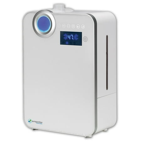 Pureguardian Ultrasonic Warm And Cool Mist Humidifier Large Room Home Office Easy Quiet Operation Digital Display Auto Humidistat Timer Auto